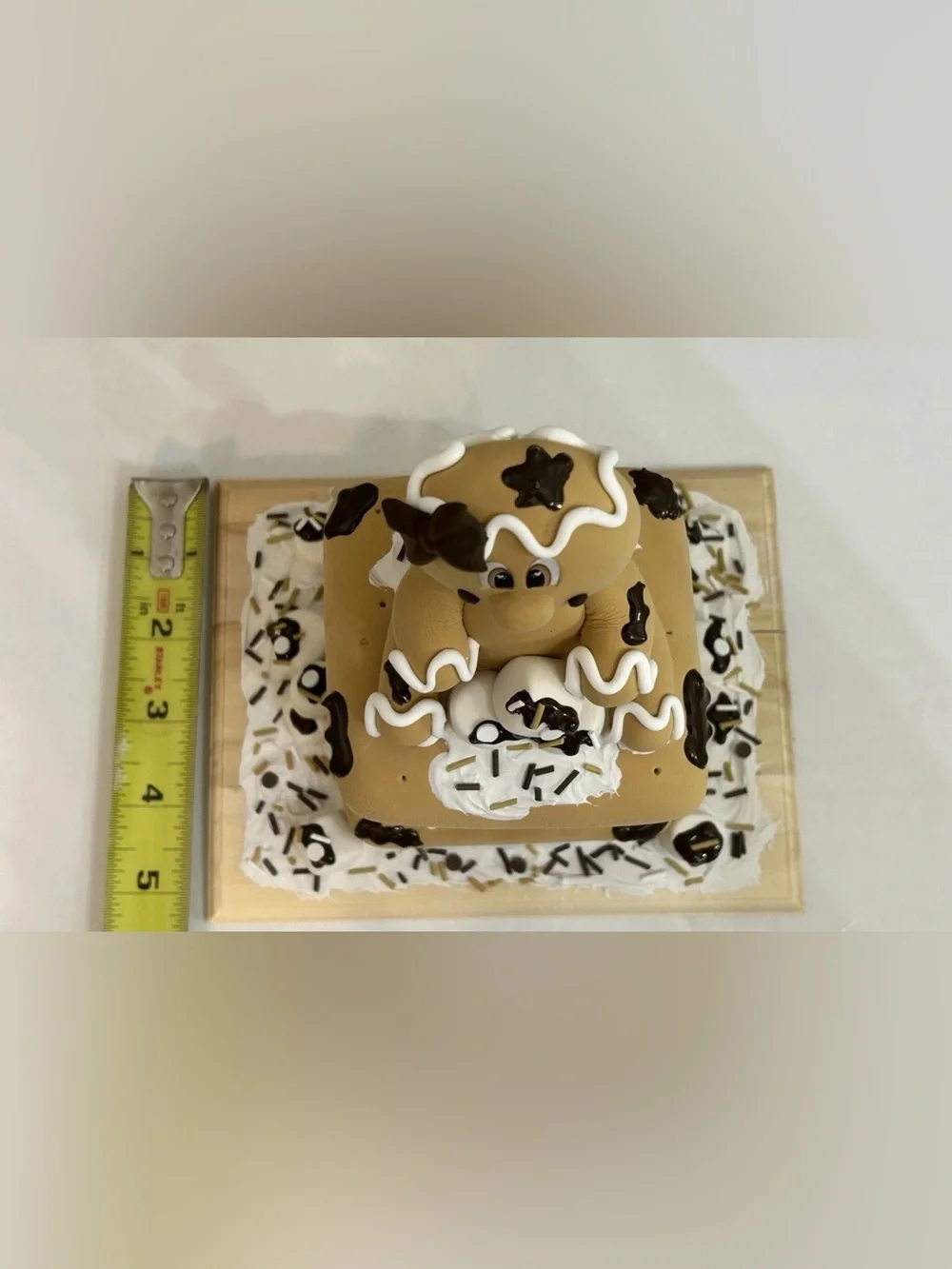 Whimsical Fake Gingerbread S’mores Display Table Accent Handmade